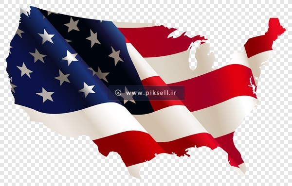 فایل دوربری شده با طرح پرچم پاره شده آمریکا با پسوند png