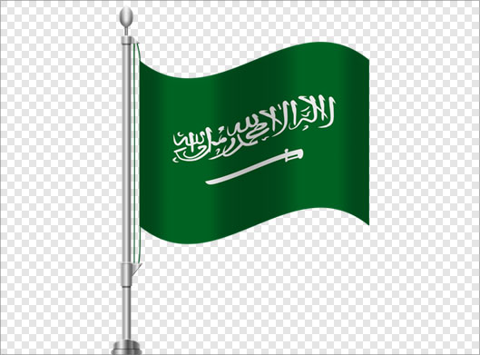 دانلود فایل png پرچم رومیزی کشور عربستان
