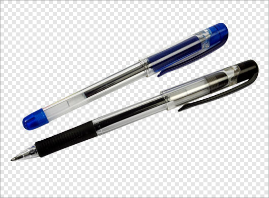 فایل ترانسپرنت دوربری شده خودکارهای آبی و سیاه با فرمت png