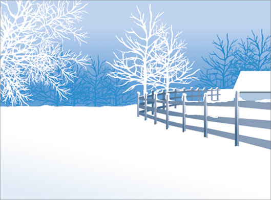 دانلود طرح گرافیکی و کارتونی منظره برفی زمستانی