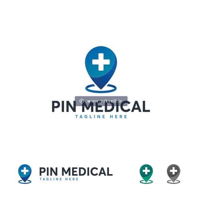 فایل وکتور لوگو و نماد ترکیبی pin medical
