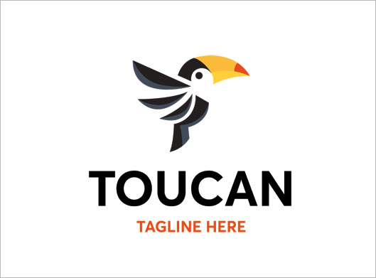 وکتور لایه باز لوگوی پرنده توکان (Toucan Logo)
