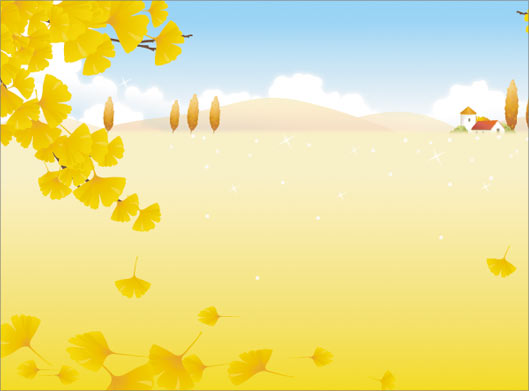 فایل وکتور گرافیکی منظره پاییزی و دشت زرد با فرمتهای eps و ai