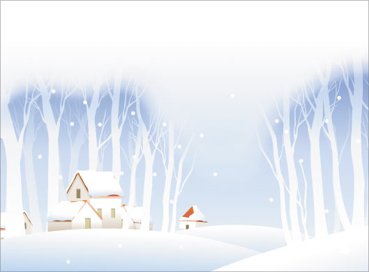 طرح لایه باز منظره برفی و زمستانی با پسوندهای eps و ai