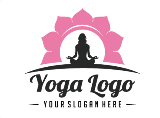 فایل لایه باز وکتور لوگوی یوگا و yoga و مدیتیشن