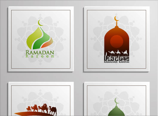 وکتور لوگوهای اسلامی شامل لوگوی مسجد و نمادهای شتر بادیه نشین