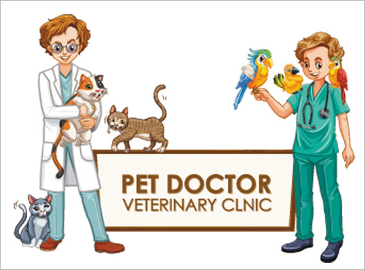 وکتور طرح گرافیکی با موضوع پزشک حیوانات یا pet doctor