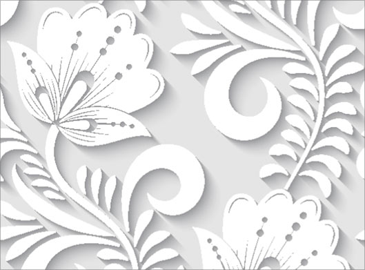 دانلود فایل لایه باز وکتور بکگراند و پترن با نقش گلهای سفید سایه دار