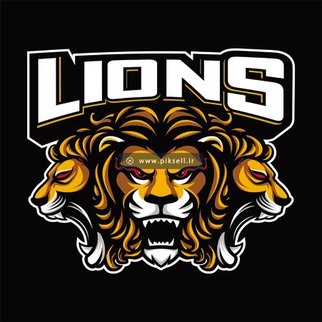 دانلود وکتور لایه باز لوگوی شیر جنگل یا lion logo