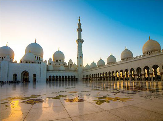 عکس با کیفیت از صحن مسجد شیخ زاید دبی