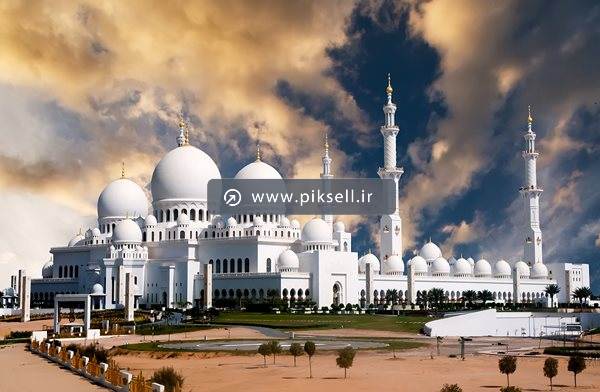 دانلود عکس با کیفیت از مسجد شیخ زاید در امارات متحده