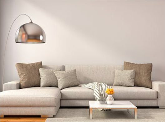 تصویر با کیفیت از دکوراسیون داخلی خانه مبله با کاناپه های راحتی قهوه ای
