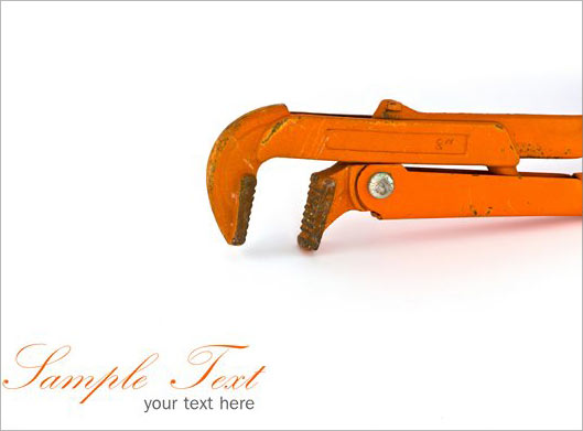 دانلود عکس با کیفیت از آچار لوله گیر نارنجی با بکگراندسفید