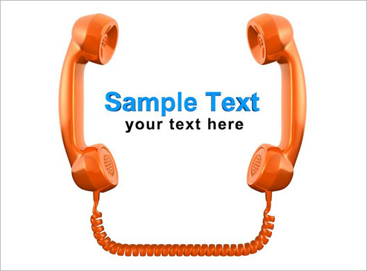 عکس با کیفیت از دو گوشی تلفن نارنجی و صحبت کردن و مکالمه