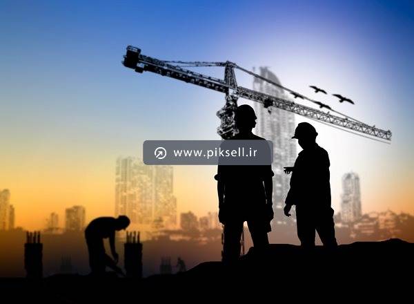 عکس با کیفیت از کارگران ساختمانی در حال کار و ساختمان سازی