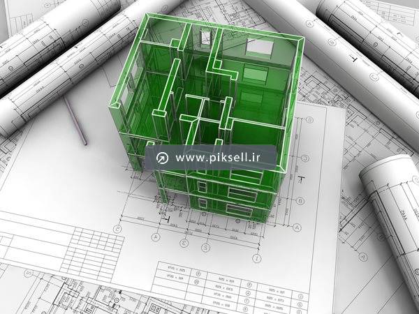 عکس با کیفیت از نقشه کشی ساختمان و ماکت ساختمان سه بعدی