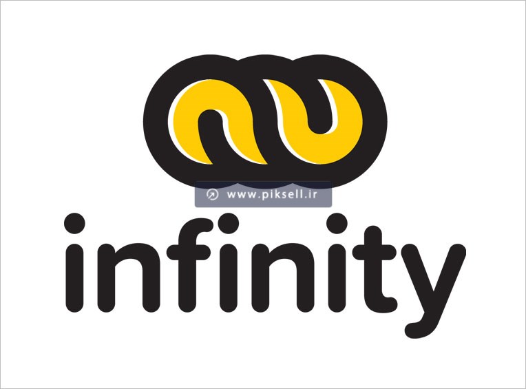 لوگوی لایه باز با طرح و مفهوم بی نهایت (infinity)
