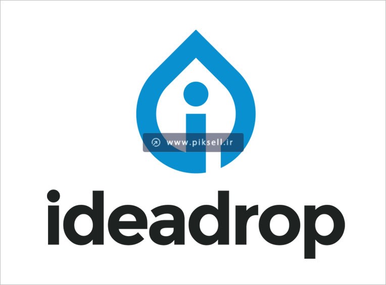 لوگوی خلاقانه با طرح قطره و ایده (ideadrop logo)