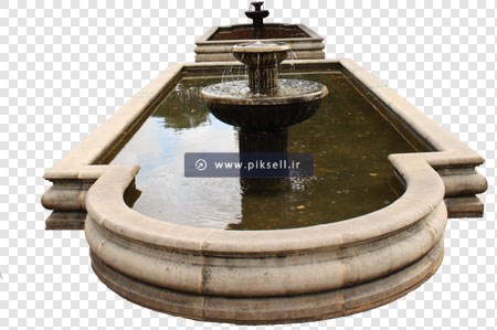 تصویر دوربری شده آب نما و حوض بزرگ ، ارائه شده با پسوند png