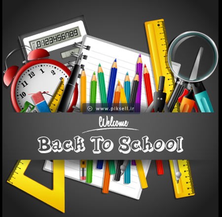 وکتور بنر با طرح درس و مدرسه و با طرح Back to school