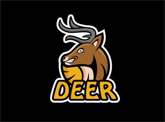 وکتور لایه باز لوگو با طرح گوزن یا deer با دو پسوند eps و ai