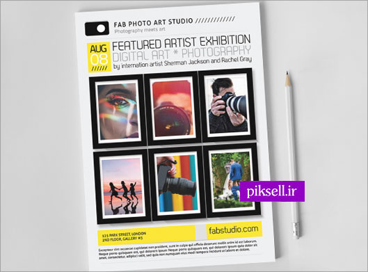 فایل psd لایه باز تراکت و فلایر رنگی با امکان ویرایش در فتوشاپ