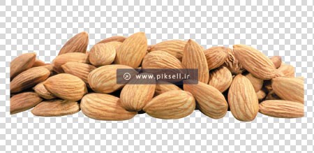 فایل دوربری شده png بادام های ریخته شده روی زمین