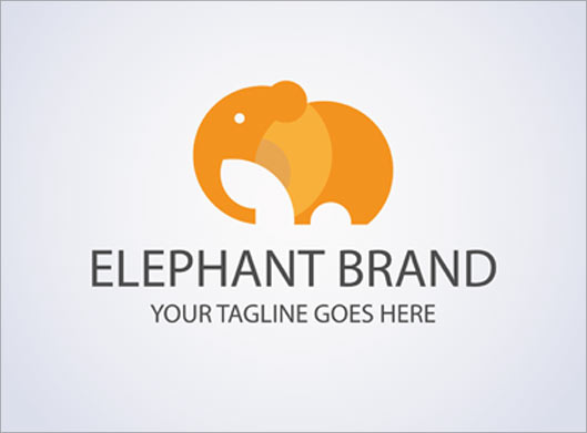 وکتور لوگو با طرح فیل نارنجی ، با دو پسوند eps و ai