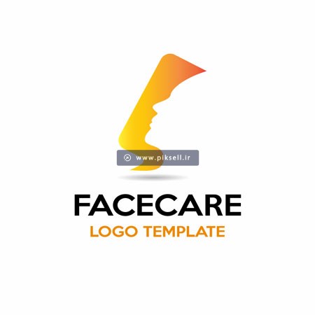 وکتور لایه باز لوگو با طرح محافظت از صورت یا face care