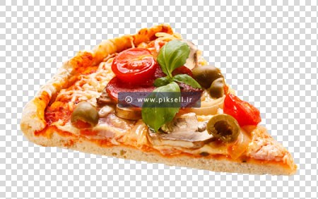 فایل دوربری شده یک قاچ پیتزا با پسوند png ترانسپرنت