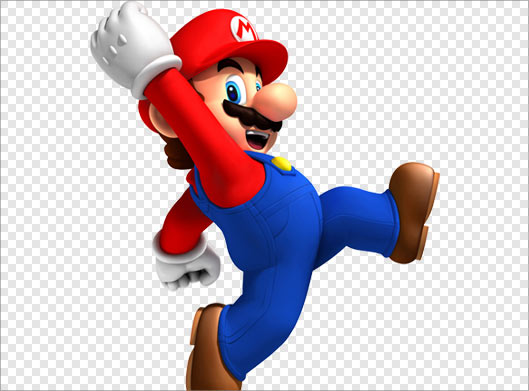 فایل png شخصیت کارتونی ماریو بصورت دوربری شده