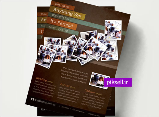 فایل psd تراکت و فلایر رنگی A4 در دو حالت مختلف