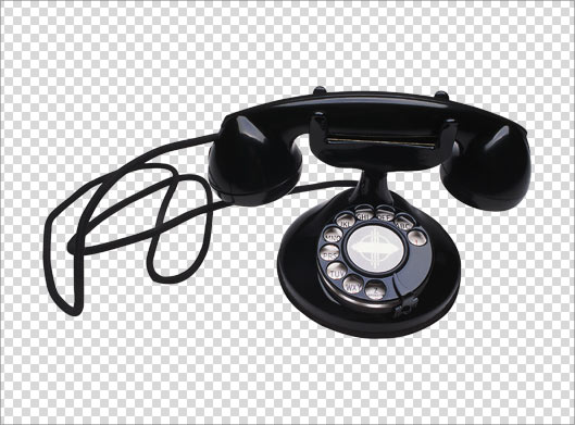 فایل دوربری شده تلفن قدیمی سیاه ، ارائه شده با پسوند png