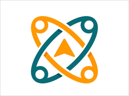وکتور لوگوی ترکیبی با طرح سنجاق و علامت لوکیشن