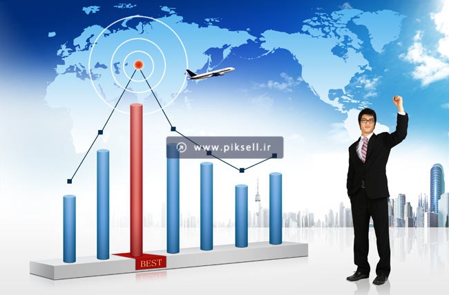 دانلود فایل psd لایه باز با طرح نمودارهای میله ای آماری