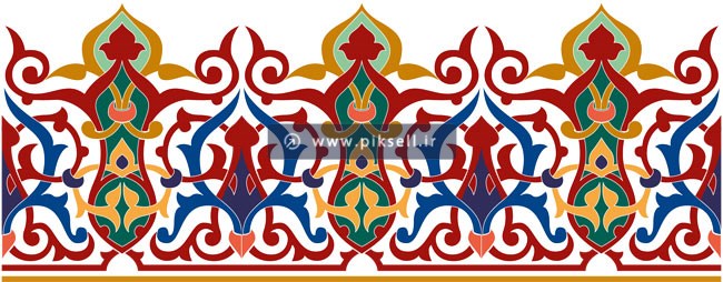 فایل وکتور واگیره ای از حاشیه تذهیب بصورت لایه باز