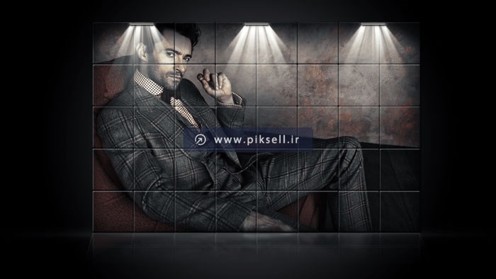 موکاپ پازل مربعی با امکان نمایش تصویر شما بصورت پازلی