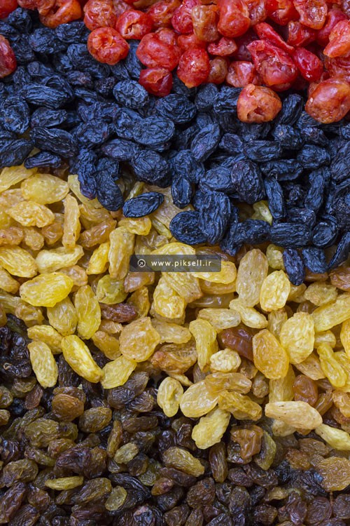 دانلود تصویر HD و با کیفیت از چهار ردیف کشمش رنگی