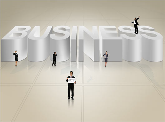 فایل psd با طرح کلمه Business بصورت سه بعدی