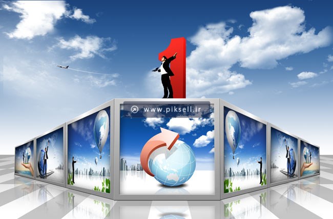 دانلود فایل psd با طرح بنرهای تبلیغی و عدد یک