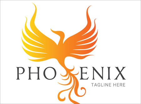 وکتور لوگوی phoenix با طرح ققنوس ، هما یا پرنده افسانه ای