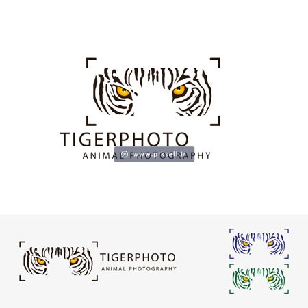 وکتور لوگو با طرح tigerphoto یا تصویر ببر