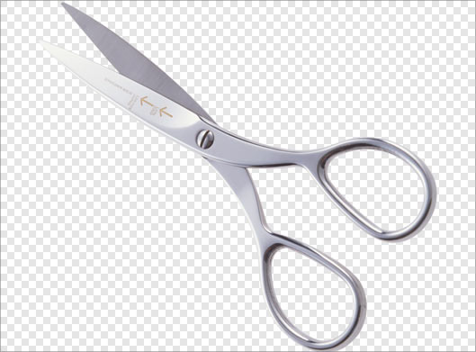 فایل دوربری شده png قیچی نقره ای