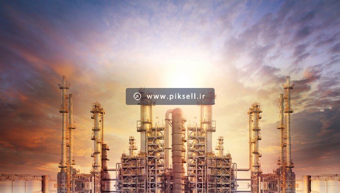 دانلود تصویر با کیفیت استوک پالایشگاه نفت