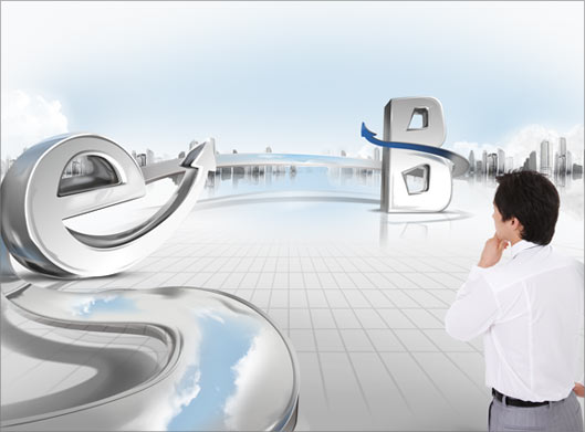 دانلود فایل psd لایه باز با طرح حرف e و b و مفهوم اینترنت و تجارت