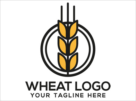 دانلود وکتور لایه باز لوگو با طرح گندم یا wheat