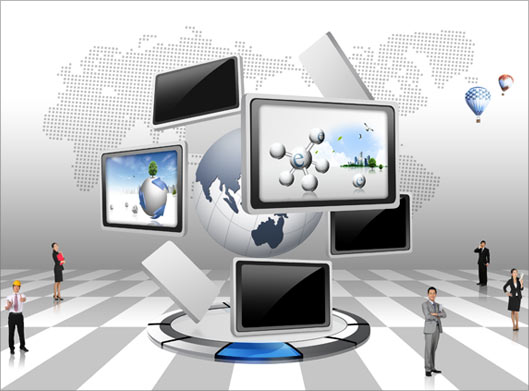 دانلود فایل تبلیغاتی لایه باز با طرح مانیتورهای مختلف