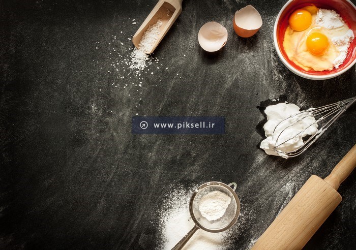 دانلود فایل با کیفیت تصویر میز طبخ کیک در آشپزخانه