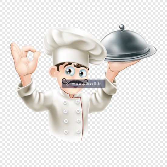 فایل دوربری شده کارتونی سرآشپز و غذای مخصوص