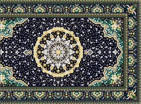 وکتور لایه باز با طرح فرش ایرانی یا تذهیب اسلامی